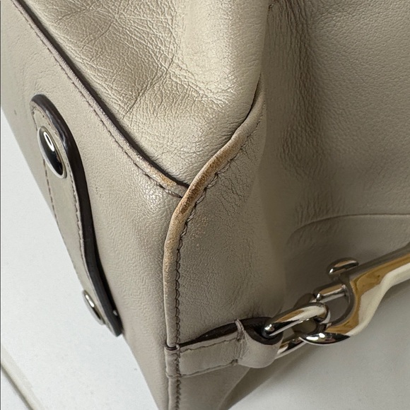 Coach Ashley Laser Cut Tossed Leather Satchel in Grey Taupe F22488 2013 - Picture 9 of 16